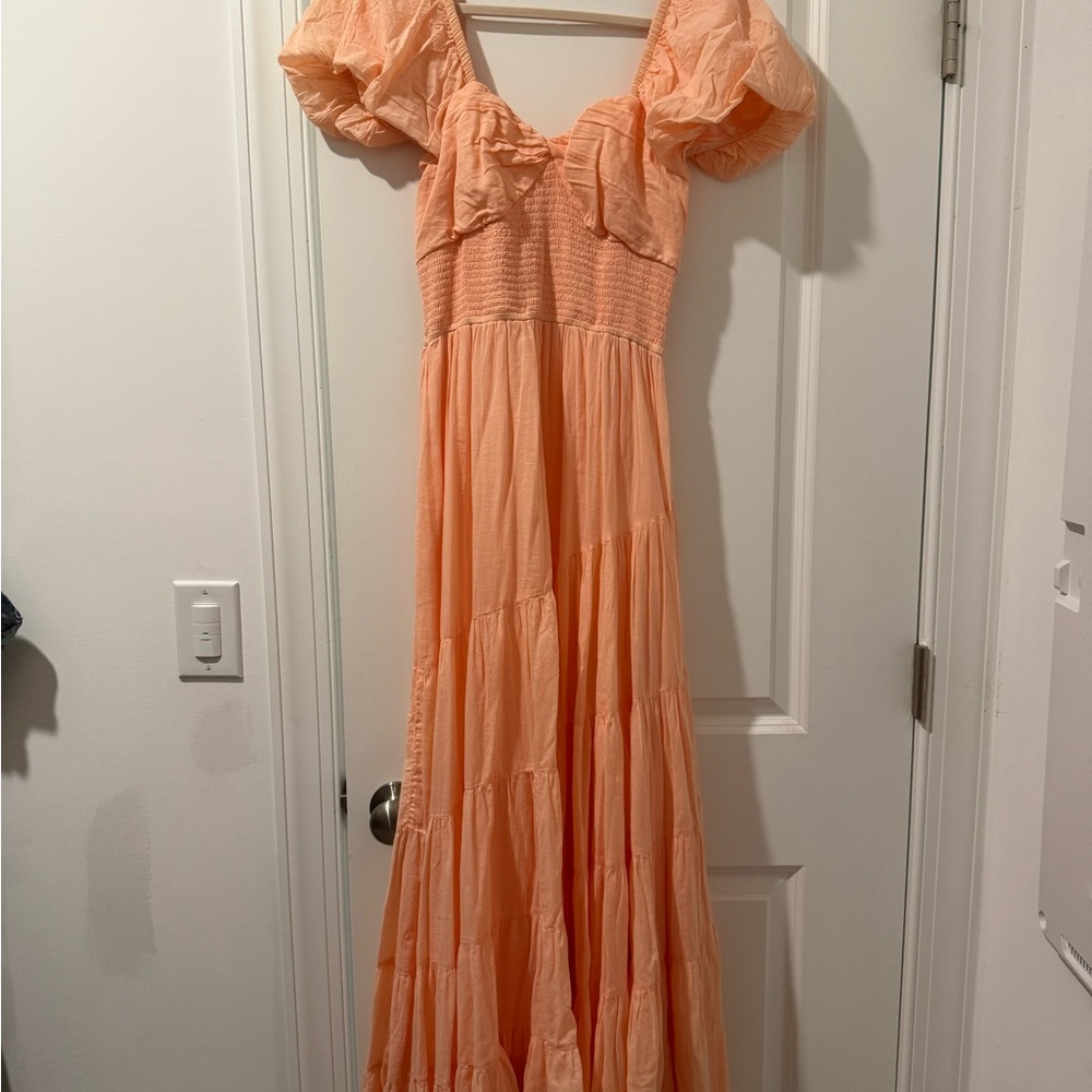 Free People sun-drenched Coral Maxi Dress